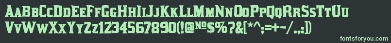 kirsty ink Font – Green Fonts on Black Background