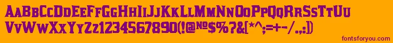 Police kirsty ink – polices violettes sur fond orange