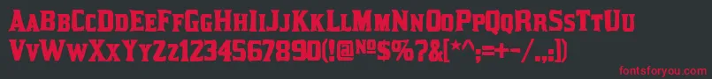 kirsty ink-Schriftart – Rote Schriften auf schwarzem Hintergrund