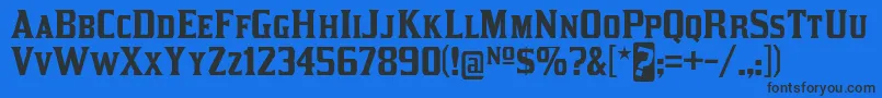 kirsty rg Font – Black Fonts on Blue Background