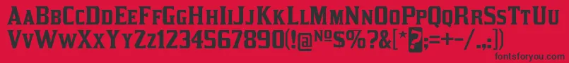 kirsty rg Font – Black Fonts on Red Background