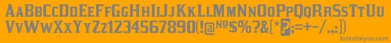 kirsty rg Font – Gray Fonts on Orange Background