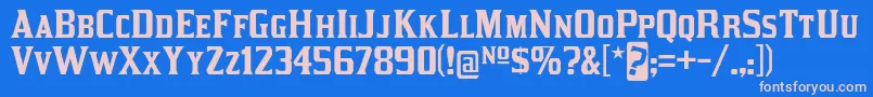 kirsty rg Font – Pink Fonts on Blue Background