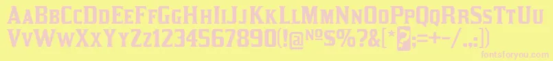 kirsty rg Font – Pink Fonts on Yellow Background