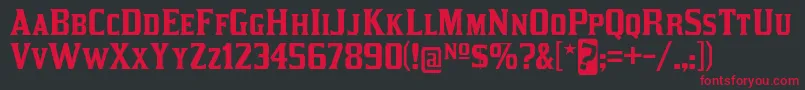 kirsty rg Font – Red Fonts on Black Background