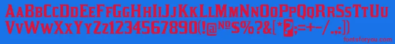 kirsty rg Font – Red Fonts on Blue Background