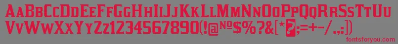 kirsty rg Font – Red Fonts on Gray Background