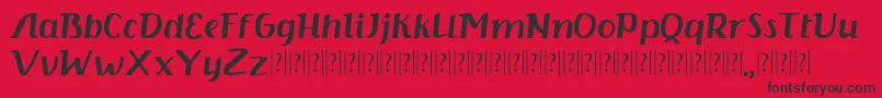 Kisha Serif Font – Black Fonts on Red Background