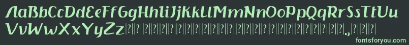 Kisha Serif Font – Green Fonts on Black Background