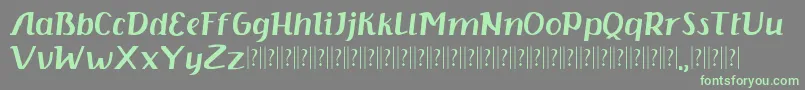 Kisha Serif Font – Green Fonts on Gray Background