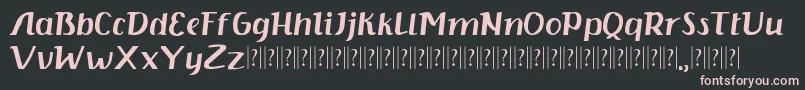 Kisha Serif Font – Pink Fonts on Black Background