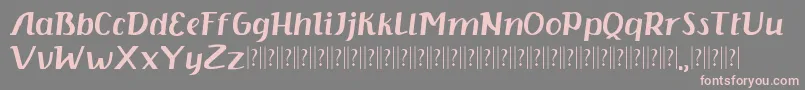 Kisha Serif Font – Pink Fonts on Gray Background