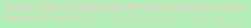 Шрифт Kisha Serif – розовые шрифты на зелёном фоне
