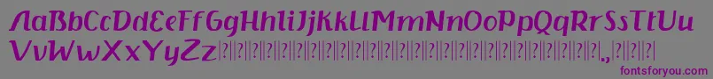 Kisha Serif Font – Purple Fonts on Gray Background