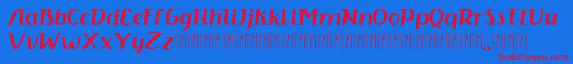 Kisha Serif Font – Red Fonts on Blue Background