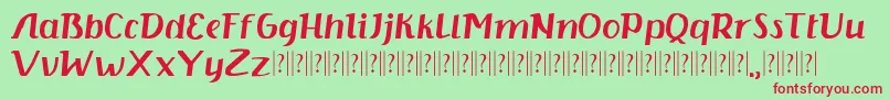 Kisha Serif Font – Red Fonts on Green Background