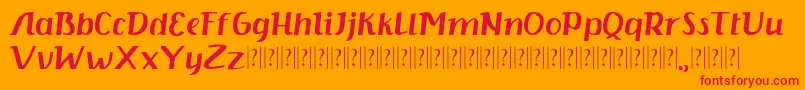 fuente Kisha Serif – Fuentes Rojas Sobre Fondo Naranja