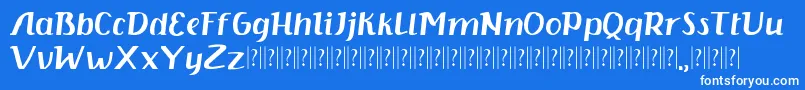 Kisha Serif Font – White Fonts on Blue Background