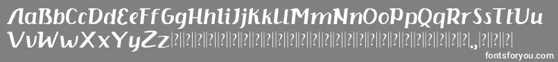 フォントKisha Serif – 灰色の背景に白い文字