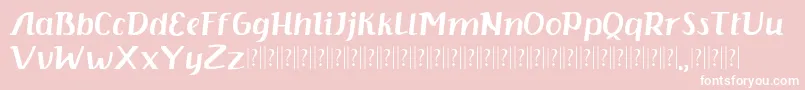 Kisha Serif Font – White Fonts on Pink Background