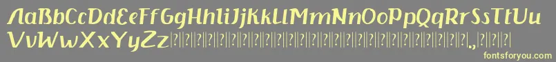 Kisha Serif Font – Yellow Fonts on Gray Background