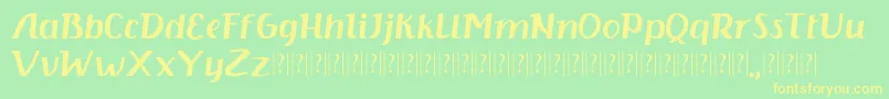 Kisha Serif Font – Yellow Fonts on Green Background