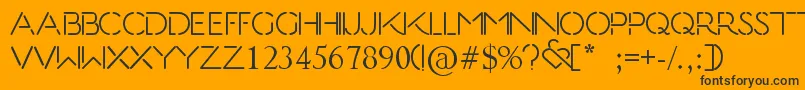 Kiss  Tell Font – Black Fonts on Orange Background