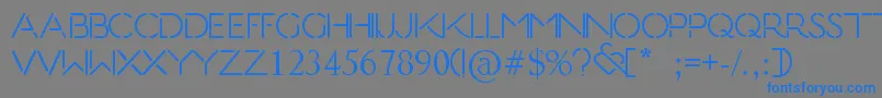 Kiss  Tell Font – Blue Fonts on Gray Background