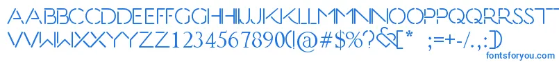 Kiss  Tell Font – Blue Fonts on White Background