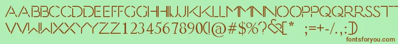 Kiss  Tell Font – Brown Fonts on Green Background