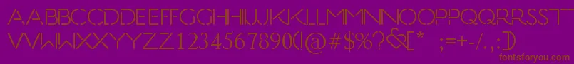 Kiss  Tell Font – Brown Fonts on Purple Background