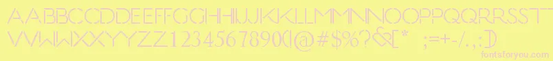 Kiss  Tell Font – Pink Fonts on Yellow Background