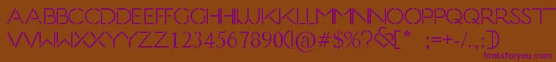 Kiss  Tell Font – Purple Fonts on Brown Background