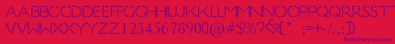 Kiss  Tell Font – Purple Fonts on Red Background