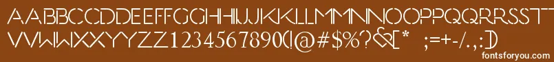 Kiss  Tell Font – White Fonts on Brown Background