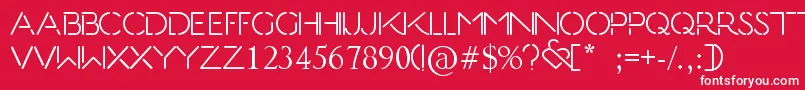 Kiss  Tell Font – White Fonts on Red Background