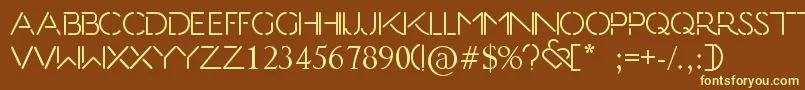 Kiss  Tell Font – Yellow Fonts on Brown Background