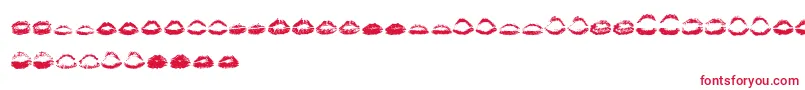 Fonte Kiss Kiss   – fontes vermelhas