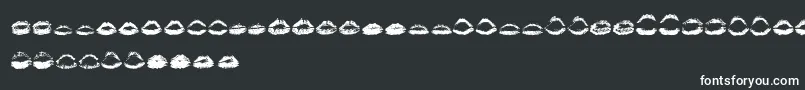 Kiss Kiss   Font – White Fonts on Black Background