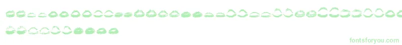 Kiss Kiss  -Schriftart – Grüne Schriften
