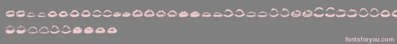 Kiss Kiss   Font – Pink Fonts on Gray Background