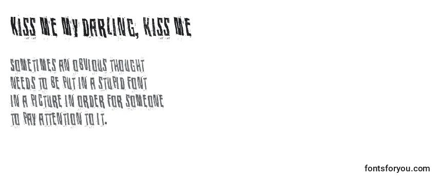 Schriftart Kiss me my darling, kiss me