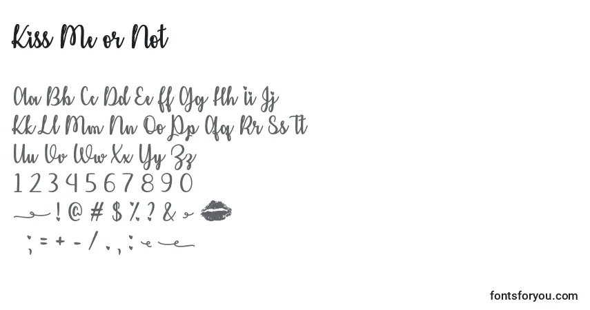 Kiss Me or Not   Font – alphabet, numbers, special characters