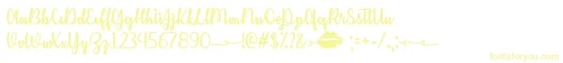 フォントKiss Me or Not   – 黄色のフォント