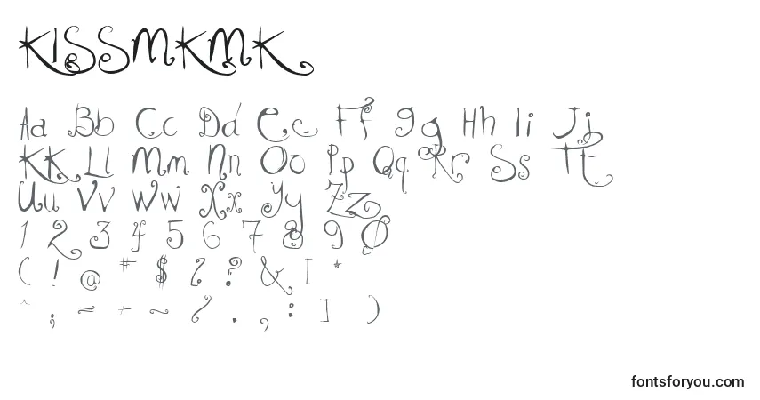 Czcionka KISSMKMK (131747) – alfabet, cyfry, specjalne znaki