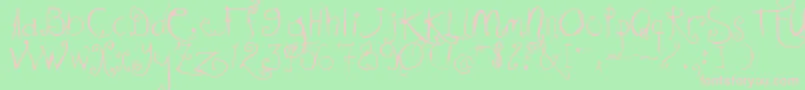 KISSMKMK Font – Pink Fonts on Green Background