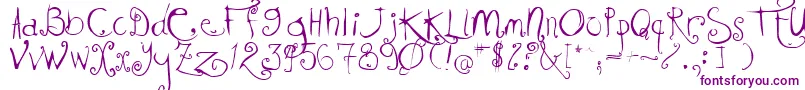 Weitere Informationen zur KISSMKMK-Schriftart KISSMKMK-Schriftart – Violette Schriften