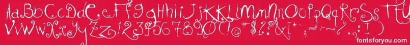 KISSMKMK Font – White Fonts on Red Background