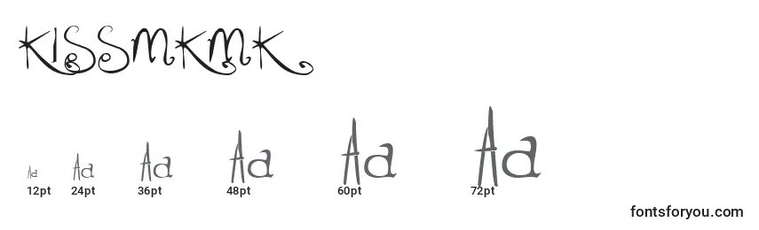 Размеры шрифта KISSMKMK (131747)