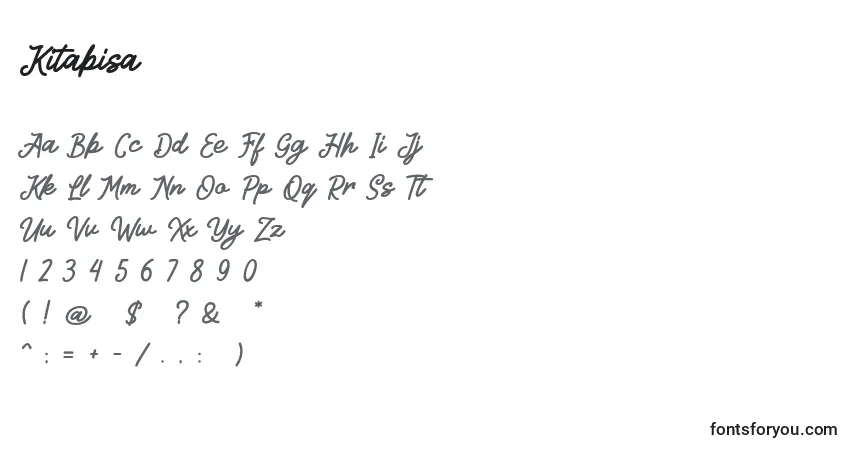Kitabisa-fontti – aakkoset, numerot, erikoismerkit